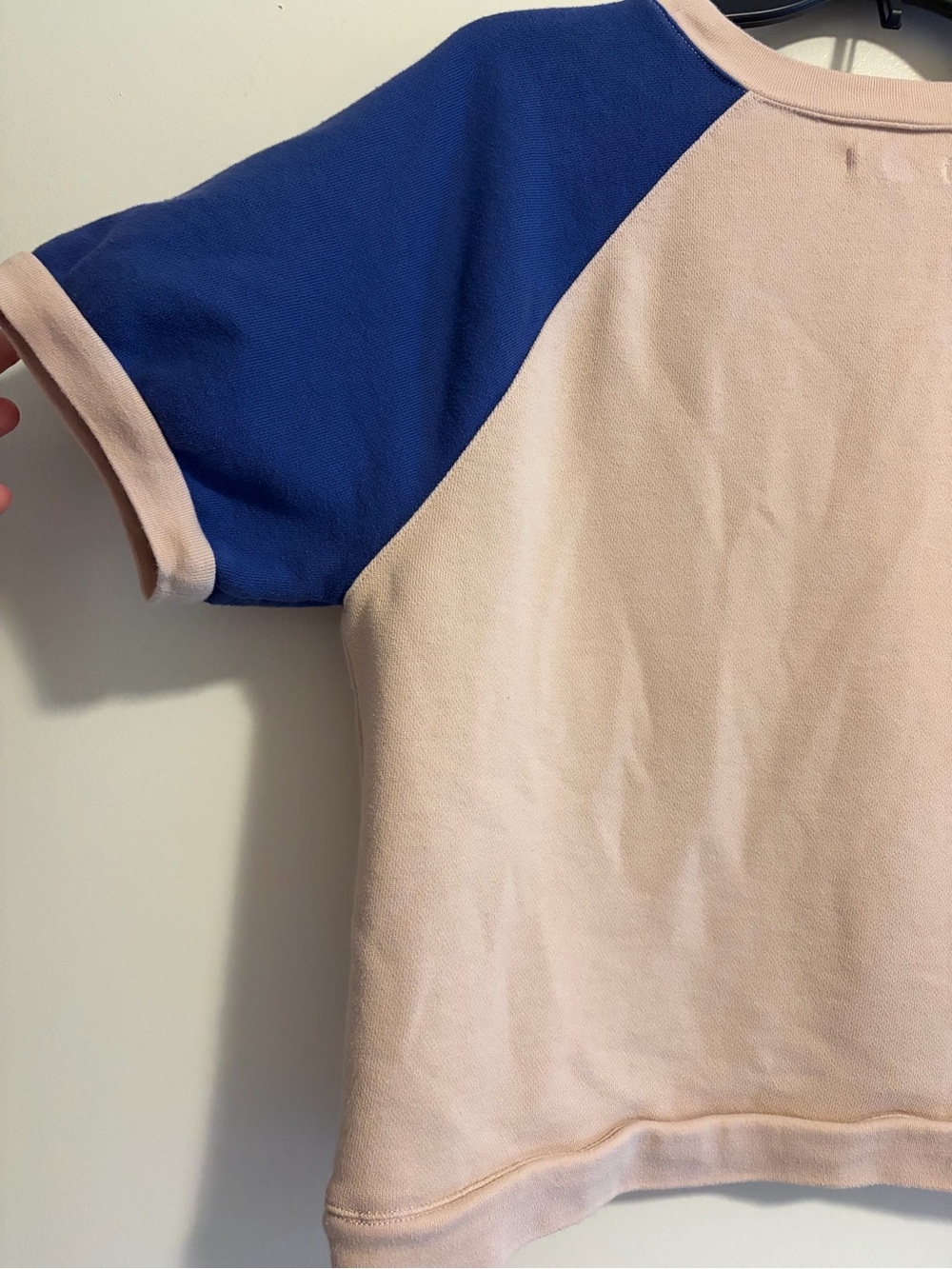 Madewell Color Block Short Sleeve Sweatshirt Tee - Picture 5 of 6